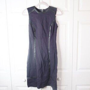 Of Mercer Bond Navy Blue Ponte Sleeveless Sheath Dress Women's Size 4